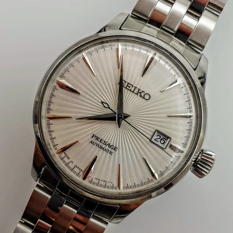 Seiko Presage Cocktail Time Silver Dial Men's Watch- SRPG23J1